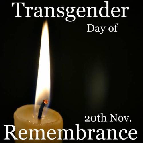 20th Of November Is International Transgender Day Of Remembrance