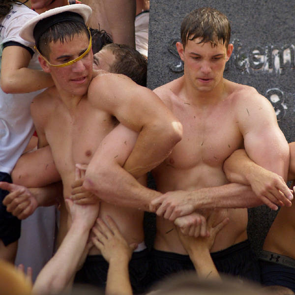 The Ultimate Collection Of Hot Shirtless Navy Guys Climbing A Monument
