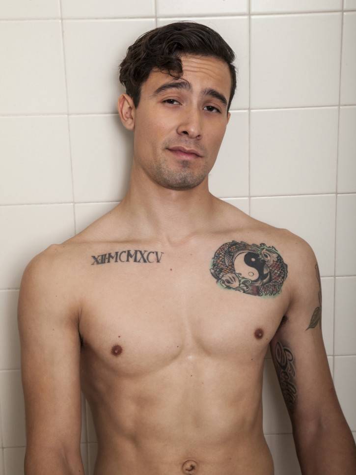 Franco Duran basks in the tub. He lets the suds cover his taut nipples and rippling pecs. He starts to clean his naked body, but a few strokes and his uncut cock gets hard as a rock. He beats off in the hot water and shows off his hot hairy hole. Then he gets up and dries off. Toweling the suds off his sexy muscled body. He is still hard and starts to jerk himself off even harder. He wants us to see him cum. He nuts right in the tub. Be sure to check out the free gay porn pics of the hot stud here at Randy Blue.