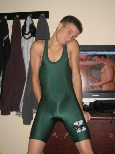 Twink in a Singlet with a Boner