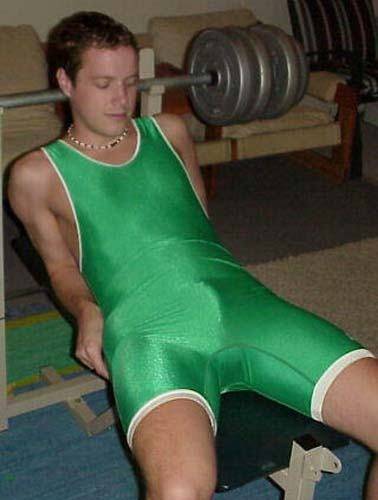 Cute Stud in a Green Singlet with a Boner