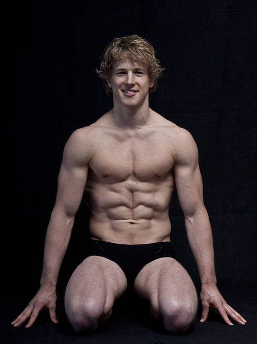 Epke Zonderland in underwear, showing off his muscular build