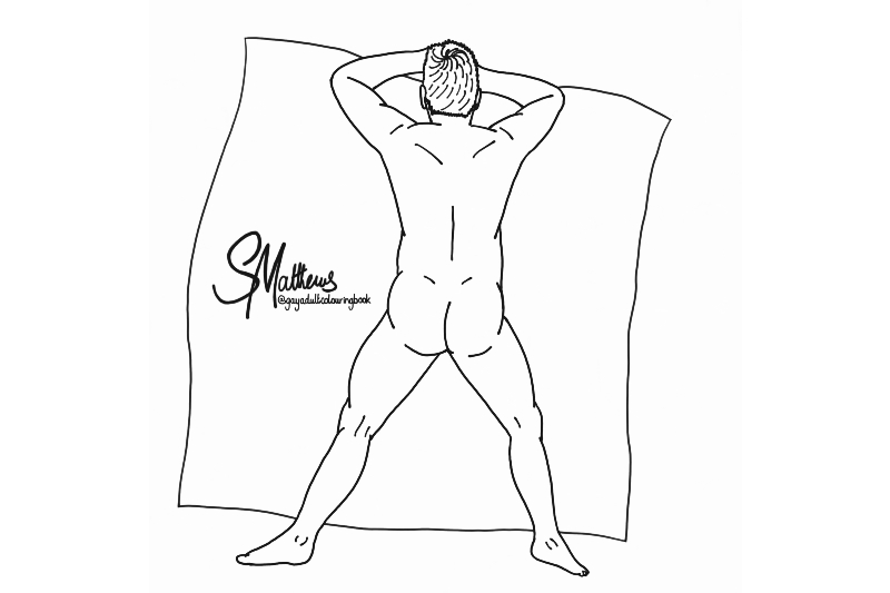Get your creative juices flowing with the Gay Adult Colouring Book