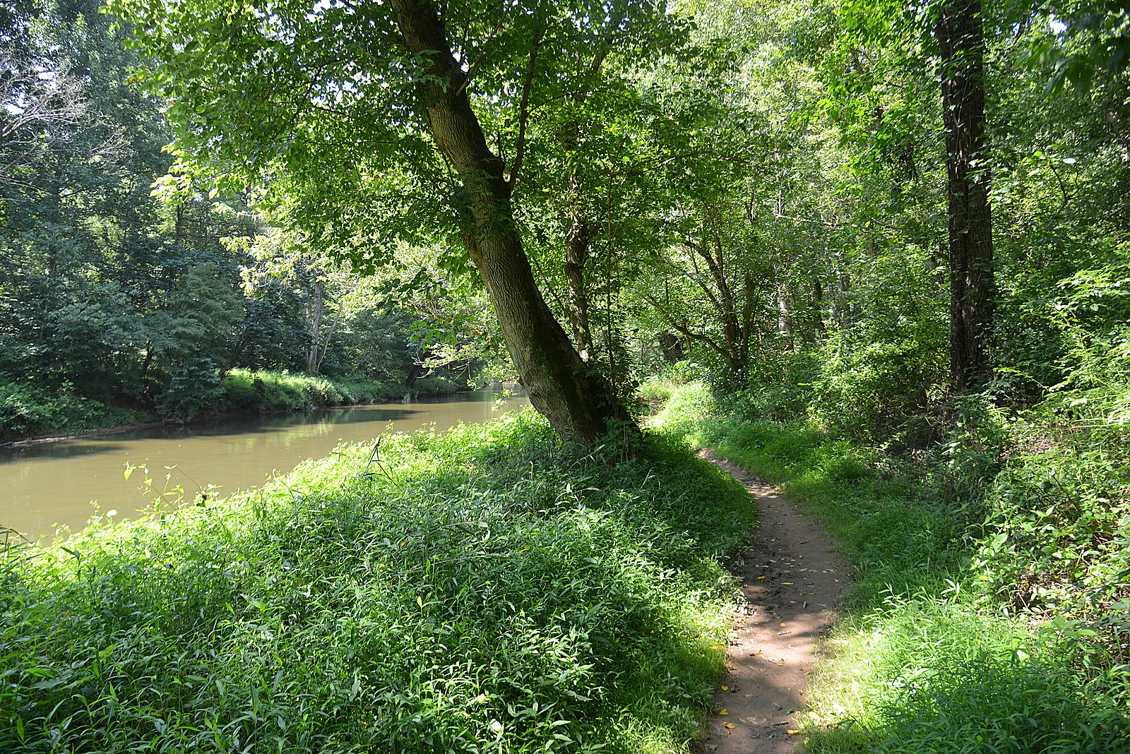 Seneca Creek and the Seneca Creek Greenway trail near Berryville Road in Darnestown, MD